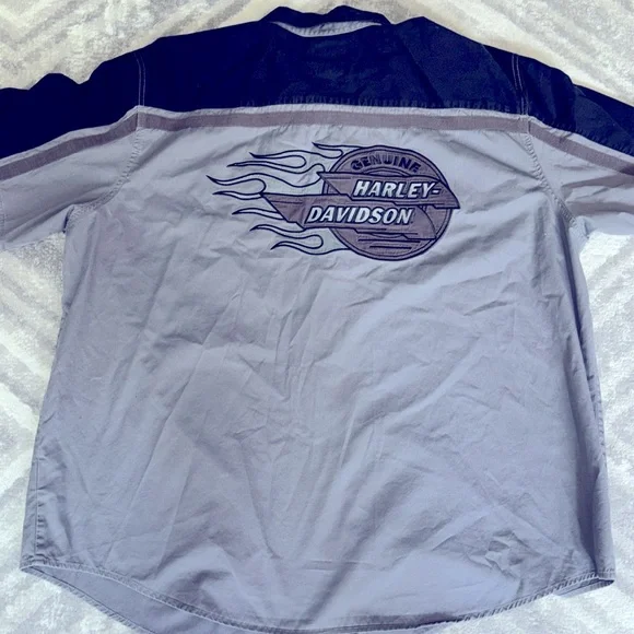 Harley-Davidson Button Up Mechanic Shirt American Classic Motorcycles Biker 3XL - Picture 6 of 7